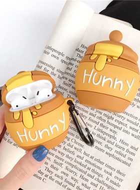 For Airpods 2 Case 3D Honey Cartoon Soft Silicone Wireless