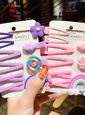 1Set=6/8/10pcs Girls Ins Style Super Cute Child hair clip L