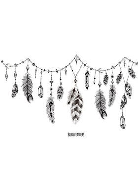 Feathers Wall ers Feather String Banner Wall Decal Removable
