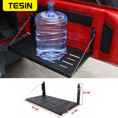Tailgate Table For Jeep Wrangler 2007-2018 JK Black Aluminum