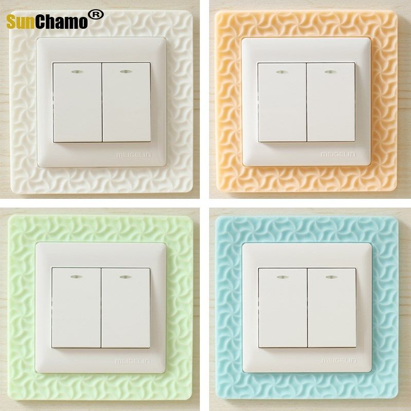 soft adhesive non stick switch wall cover 3d luminous simpl