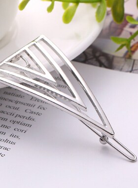 New Hair s Bow Vintage Hollow Triangle Irregular Alloy Hairp