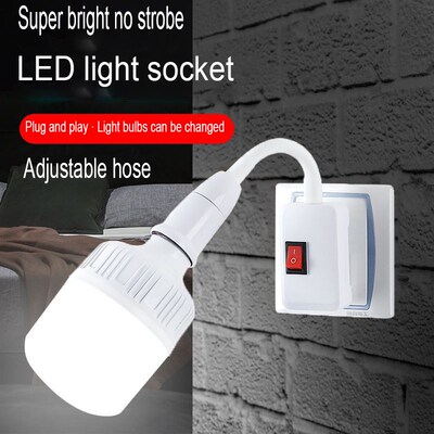 Direct Plug LED Super Bright Socket Lamp With Switch Househ