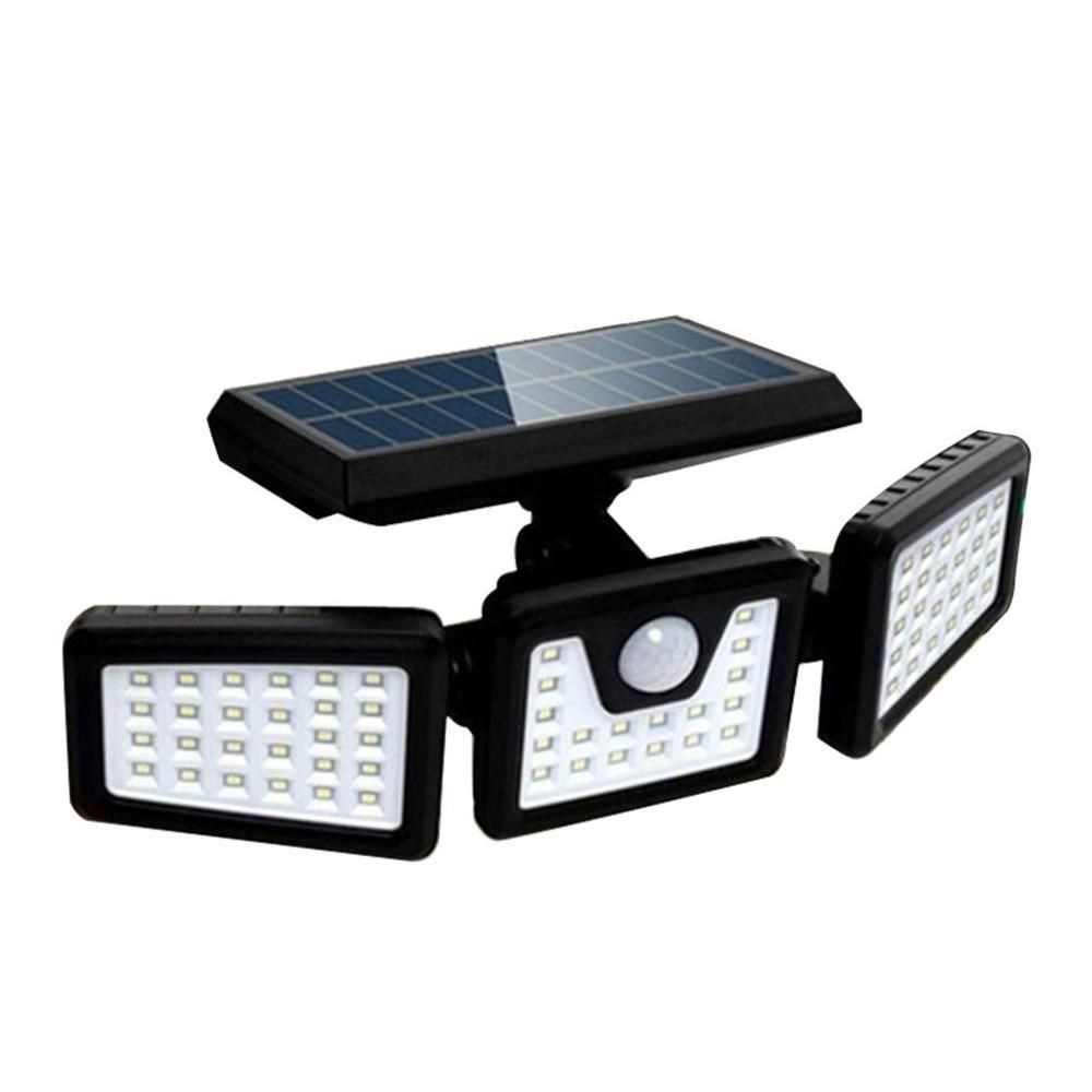 70LED Three Head Solar Wall Light Outdoor Motion Sensor Wat