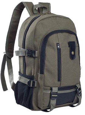 Men's Canvas Backpack Rucksack Sport Fashion Simple Double