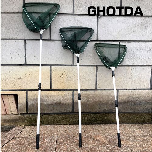 Aluminum Alloy 150/170/210cm Retractable Fishing Net Telesco