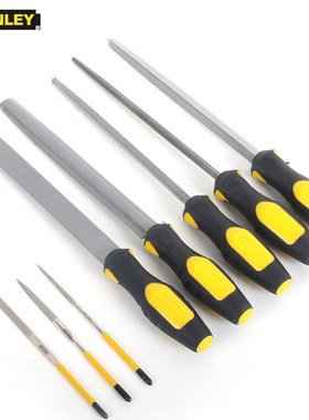 Stanley 8pc file set flat half round triangular files kit wi