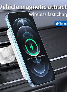15W Wireless Car Charger Mount Magnetic Adsorbable Phone Ca