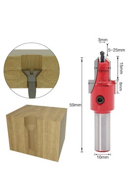 1pc 10mm Shank Dia.3mm Drill Bits Wood Hole Saw stner Bit Wo