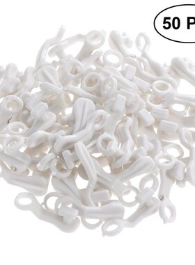 50Pcs S Shape Rod Slides Plastic Curtain Rail Track Gliders