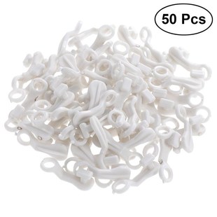 50Pcs S Shape Rod Slides Plastic Curtain Rail Track Gliders