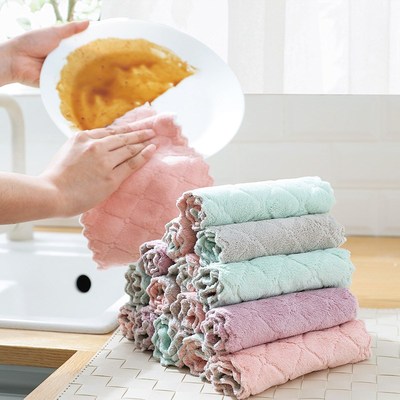 1Pcs Kitchen Accessories Water-absorbing Dish Cloth Kitchen
