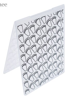 Lychee Life Footprint Pattern Plastic Embossing Folder  Scra