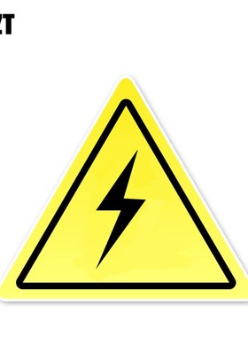 YJZT 11.9*13.7CM Safe Electricity Careful Electric Shock At