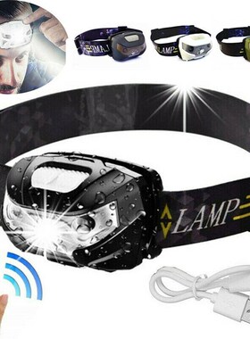 Headlamp Rechargeable Head Torch Lamp Headlight USB 3W Water