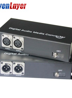 2ch Balanced XLR audio to fiber optic Transceiver and Receiv