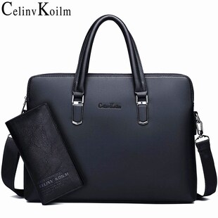 Celinv Koilm Men Leather Briefcase Bag Business Famous Bran