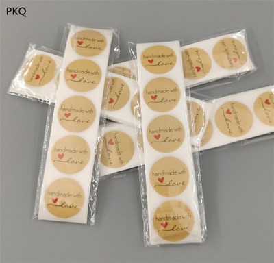 Custom logo print sticker labels kraft paper thank yo sticke
