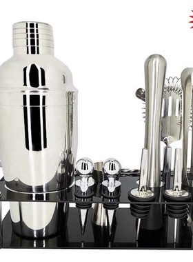 12-Pieces Cocktail Shaker Set 750ML/550ML kit Bartender Kit