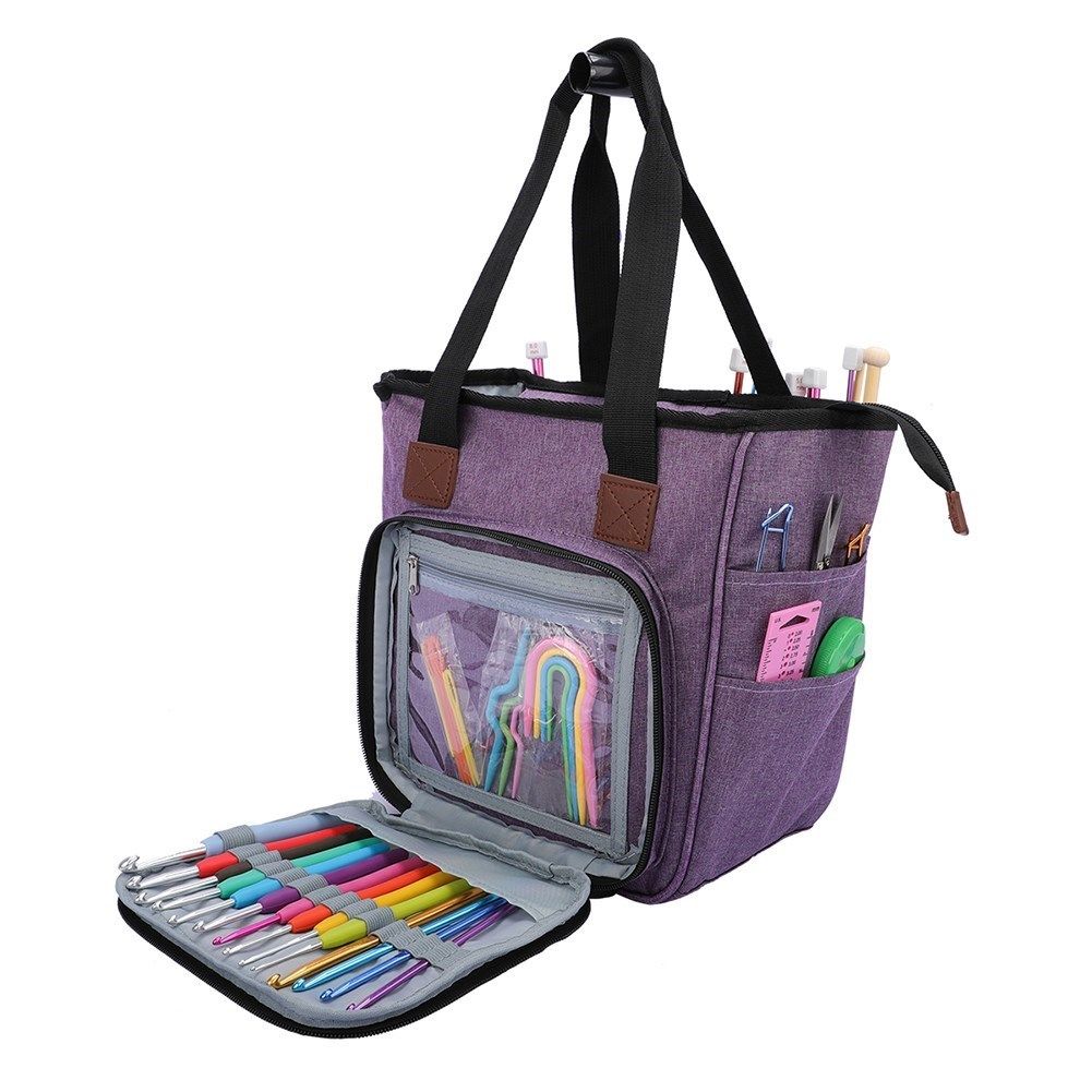 Knitting Needles Sewing Set DIY Storage Bag Crochet Hooks Th