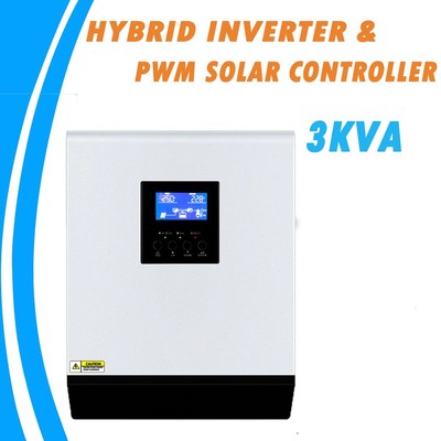 3KVA Pure Sine Wave Hybrid Solar Inverter 24V 220V Built-in
