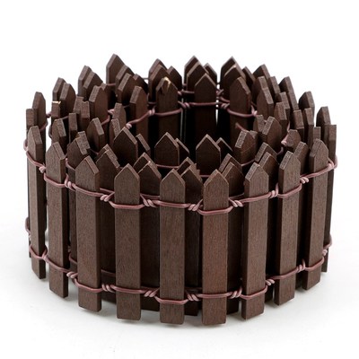 HOOMIN 100x5cm DIY Mini Fence Barrier Paling Wooden Craft Fa