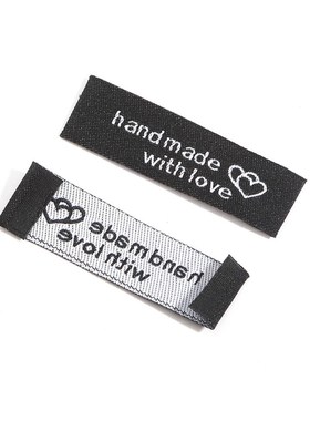 Multi Color Handmade Tags Woven Printed Labels 50X15mm 20pcs