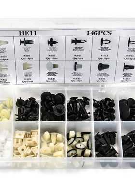 12 Types Mixed Car Rivet Retainer Screw Fastener 146PCS Univ