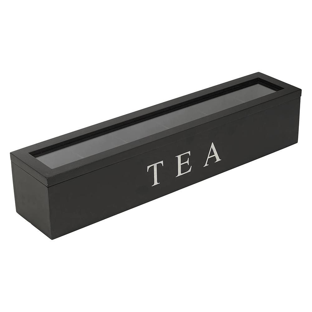 Coffe And Tea Box Organizer Wooden With Lid Coffee Tea Bag