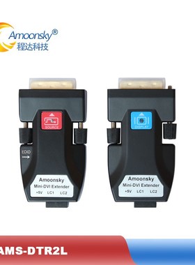 Amoonsky DTR2L  DVI Optic Fiber Transceiver 2 LC Port  Opti