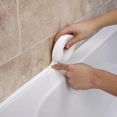 Bath Seal Sealing Strip Bathroom Shower Sink Caulk Tape Whi