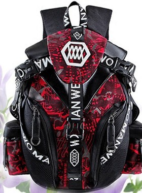 Motorcycle Riding Backpack Retro Personality Knapsack Multi