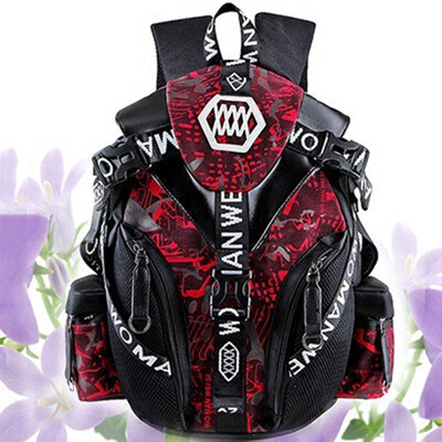 Motorcycle Riding Backpack Retro Personality Knapsack Multi