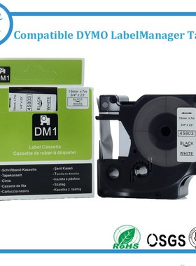Mix color 9pcs compatible DYMO D1 LabelManager tapes 19mm*7m