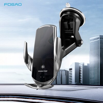 FDGAO 15W Fast Qi Car Wireless Charger Mount for iPhone 12