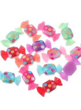 50Pcs Mixed Pointed Resin Candy Cabochon Flatback Decoratio