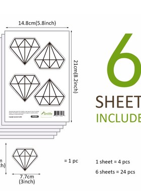 Tofok 18/24 pcs/set Cartoon Rainbow Wall er Transparent PVC