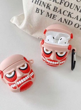 1PCS Anime Cartoon Silicone Case Keychain for AirPods 1 2 C