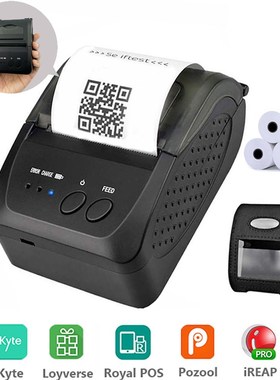 Portable Mini 58mm Bluetooth Printer Portable Thermal Receip