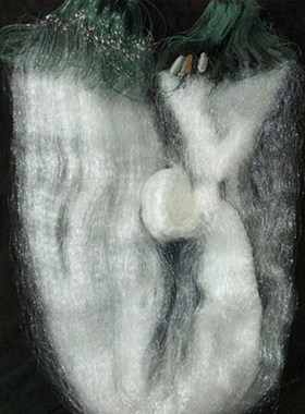 quality gill net H1.4m*L90m 3layer 4cm mesh sink net fish tr