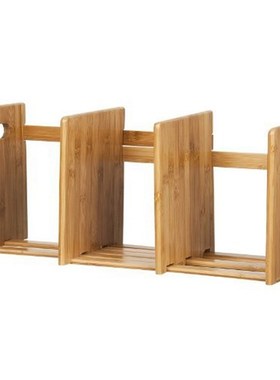 Bamboo Extension Book Rack Bookshelf Desktop Bookcase,Mini B