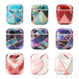 Luxury Marble Plating Pattern Headset Cover For Apple Airpo