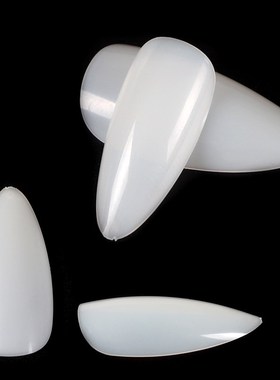 100/500pcs/bag Almond False Nails Clear Nail Tips Full Cove