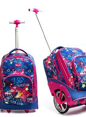 Trolley backpacks bags for teenagers 18 inch Wheeled backpa