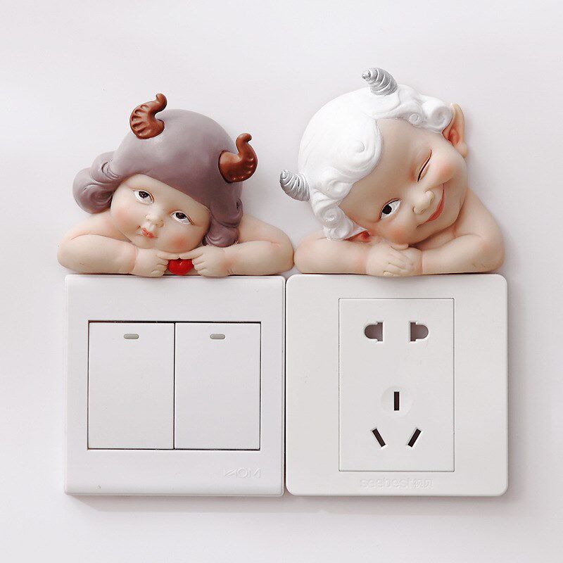 Lovely Light Switch Paste Socket Wall Paste Resin European