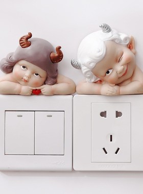 Lovely Light Switch Paste Socket Wall Paste Resin European