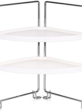 2-Tier Corner Freestanding Storage Rack Stackable Organizer