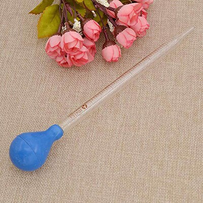 10ml Glass Scale Line Dropper Blue Rubber Head Pipettors Pip