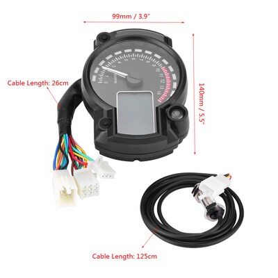 NEWEST KOSO RX2N similar LCD digital Motorcycle odometer 7co