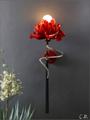 Neoclassical Three dimensional Flower Wall Lamps Chinese St